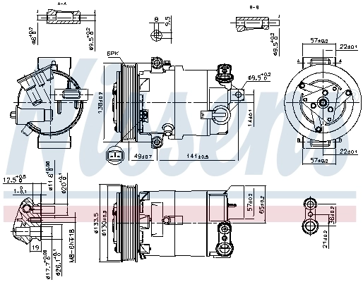 Compressor de aparelho de ar condicionado Nissens 890057