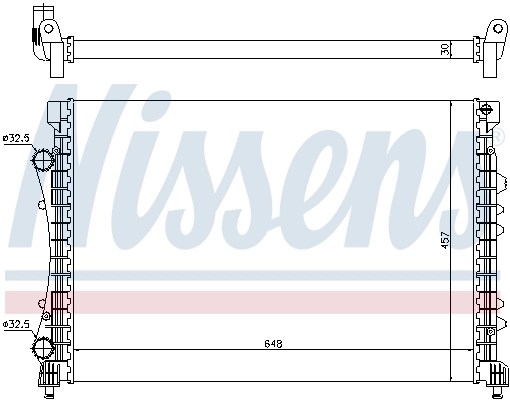 Radiador de esfriamento de motor 63815 Nissens
