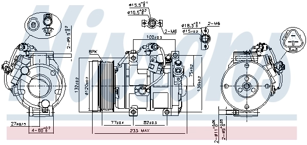 Compressor de aparelho de ar condicionado 89511 Nissens