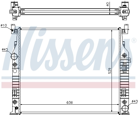 Radiador de esfriamento de motor Nissens 62576A