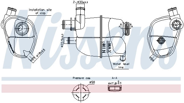  Tanque de expansão do sistema de esfriamento Smart FORTWO coupé (451) (2007 - 2026) 