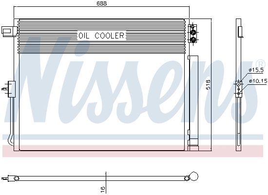 940411 Nissens Radiador de aparelho de ar condicionado