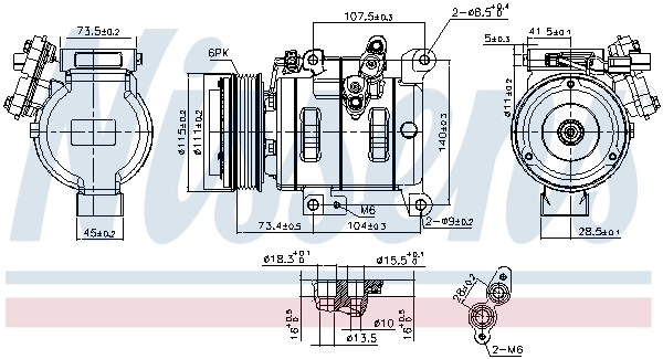 890614 Nissens Compressor de aparelho de ar condicionado
