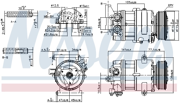 89590 Nissens Compressor de aparelho de ar condicionado