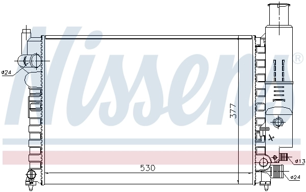 Radiador de esfriamento de motor 61230 Nissens