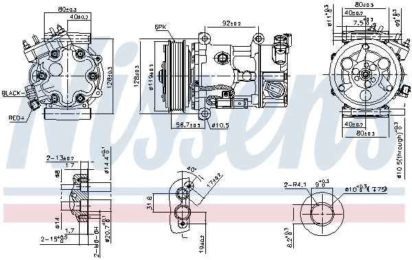 89067 Nissens Compressor de aparelho de ar condicionado