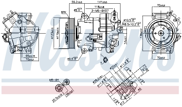 Compressor de aparelho de ar condicionado Nissens 890264