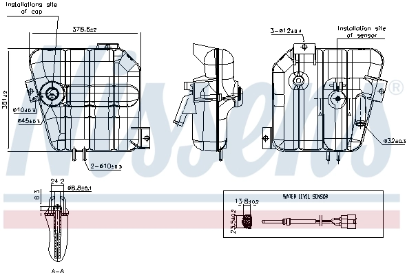 Tanque de expansão do sistema de esfriamento Volvo 3181065 preço, a partir de 143,39 USD