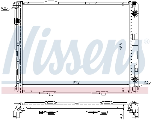 Radiador de esfriamento de motor 62695A Nissens