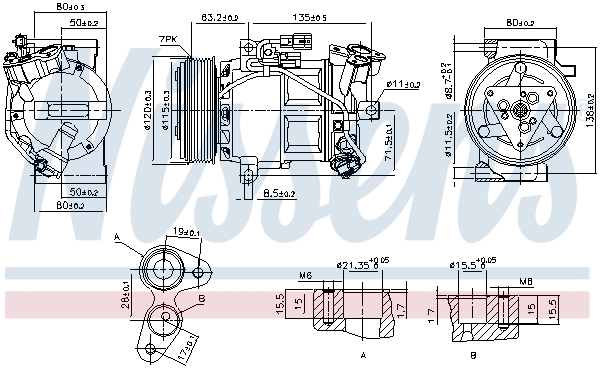 890653 Nissens Compressor de aparelho de ar condicionado