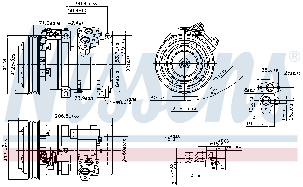 890371 Nissens Compressor de aparelho de ar condicionado