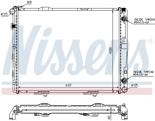 62679A Nissens Radiador de esfriamento de motor
