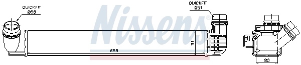 Radiador de intercooler 96545 Nissens