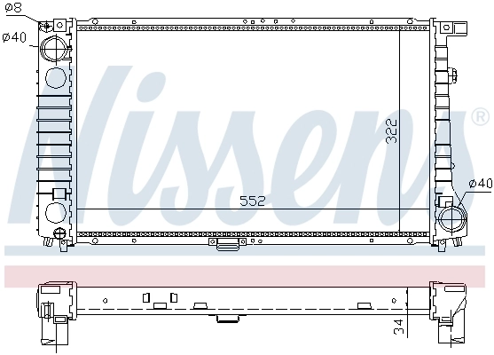Radiador de esfriamento de motor 201508A3 Polcar