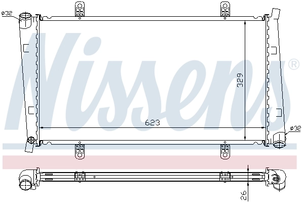 Radiador de esfriamento de motor 65560A Nissens