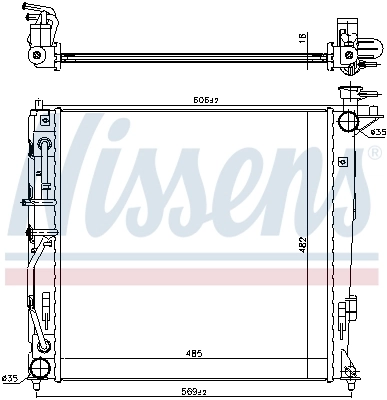253102S050 HCC Radiador de esfriamento de motor
