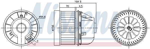 Motor de ventilador de forno (de aquecedor de salão) Nissens 87818