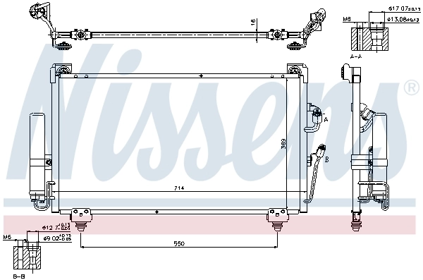 940165 Nissens Radiador de aparelho de ar condicionado