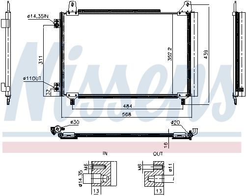 9825441980 Opel Radiador de aparelho de ar condicionado