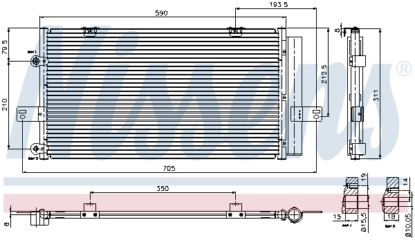 Radiador de aparelho de ar condicionado Rover 75  RJ