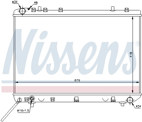Radiador de esfriamento de motor 61668 Nissens
