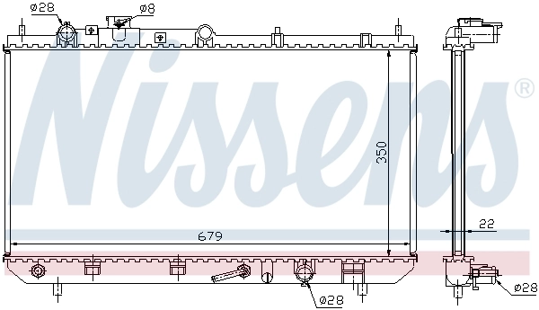 Radiador de esfriamento de motor 625081 Nissens