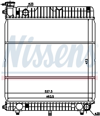 Radiador de esfriamento de motor 62635 Nissens