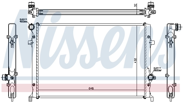 Radiador de esfriamento de motor 60352 Nissens