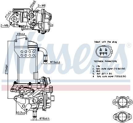 Radiador do sistema EGR de recirculação dos gases de escape Nissens 98325 preço, a partir de 315,19 USD