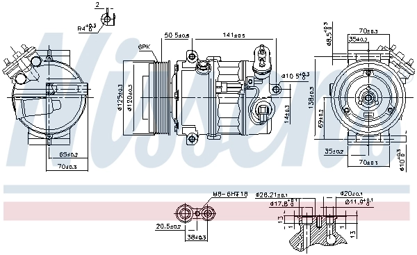 89497 Nissens Compressor de aparelho de ar condicionado