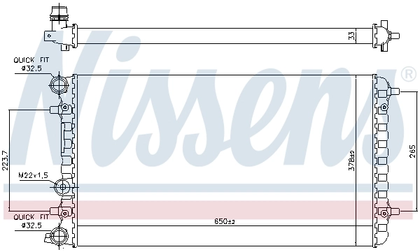 Radiador de esfriamento de motor 65228 Nissens