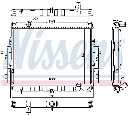 Compre HR171501 Mitsubishi Radiador de esfriamento de motor