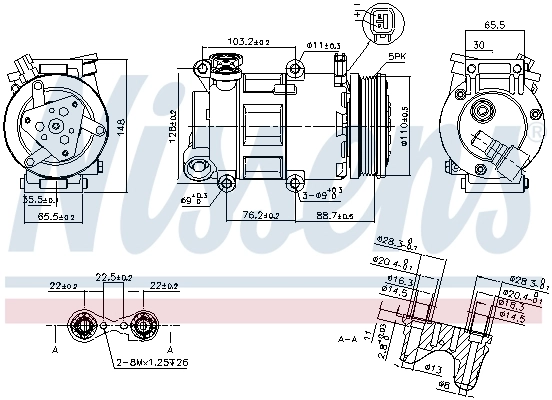 Compre 89327 Nissens Compressor de aparelho de ar condicionado