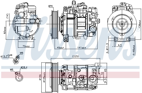 Compressor de aparelho de ar condicionado 89209 Nissens