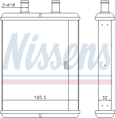 Radiador de forno (de aquecedor) Nissens 71817
