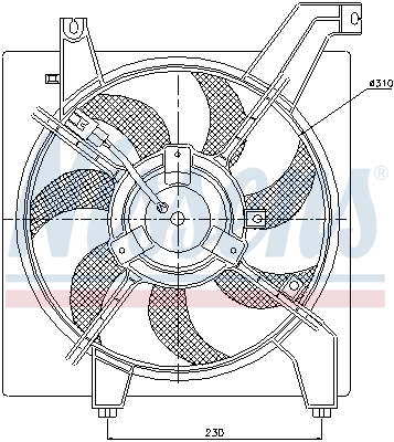 Ventilador (roda de aletas) do radiador de esfriamento Nissens 85034