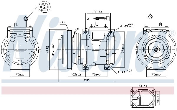 Compressor de aparelho de ar condicionado 89119 Nissens