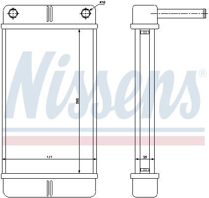Radiador de forno (de aquecedor) Nissens 71443