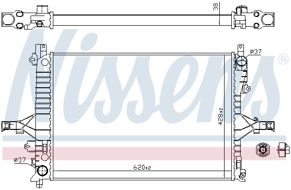 Radiador de esfriamento de motor 65557A Nissens