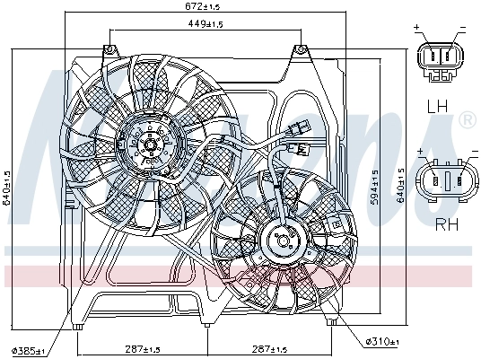 Ventilador elétrico de esfriamento montado (motor + roda de aletas) KIA Sorento preço, a partir de 83,43 USD