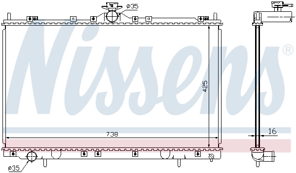 Radiador de esfriamento de motor RCMTS171216 Goodway