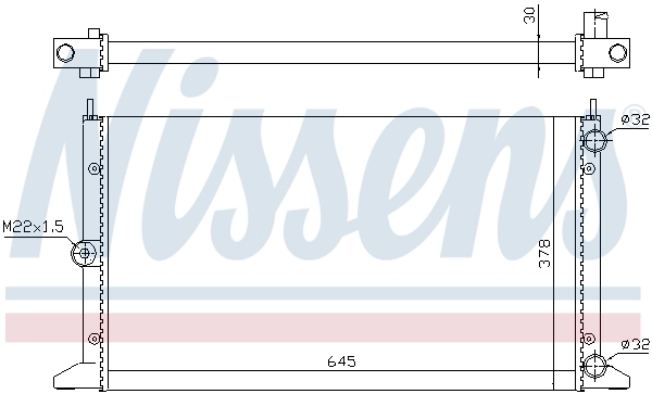 Radiador de esfriamento de motor 63991 Nissens