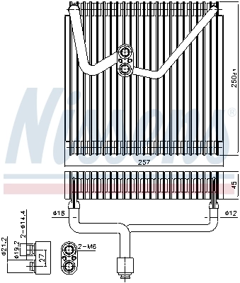  Vaporizador de aparelho de ar condicionado KIA Rio sedan (2006 - 2011) 