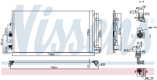 Radiador de aparelho de ar condicionado Nissens 941206 preço, a partir de 120,88 USD