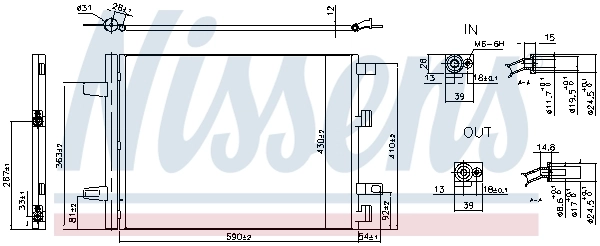 941194 Nissens Radiador de aparelho de ar condicionado