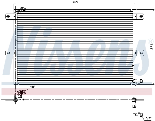 Radiador de aparelho de ar condicionado 94204 Nissens
