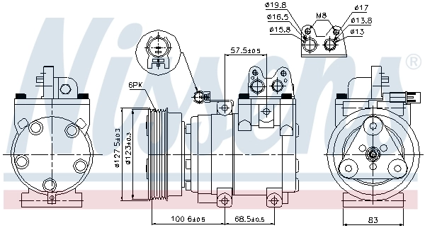 Compre 89270 Nissens Compressor de aparelho de ar condicionado