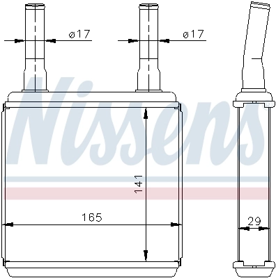 Radiador de forno (de aquecedor) Nissens 77605