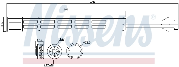 Tanque de recepção do secador de aparelho de ar condicionado Nissens 95358