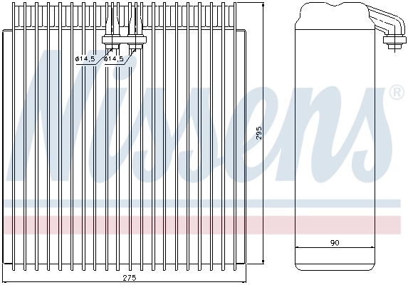 Vaporizador de aparelho de ar condicionado 92107 Nissens